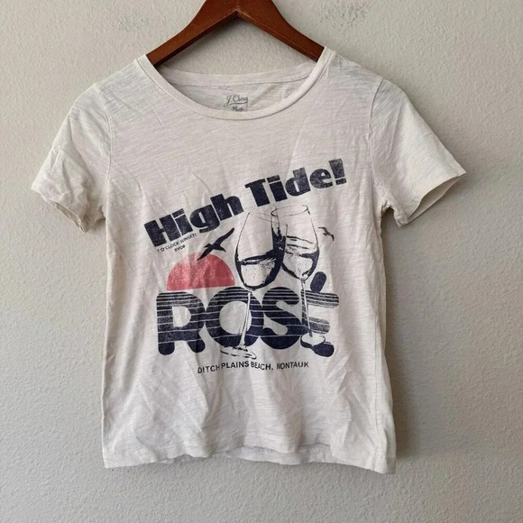 Hight Tide Rise T Shirt Womens Size XXS J Crew Lightweight Ditch Plains Beach - Picture 2 of 6